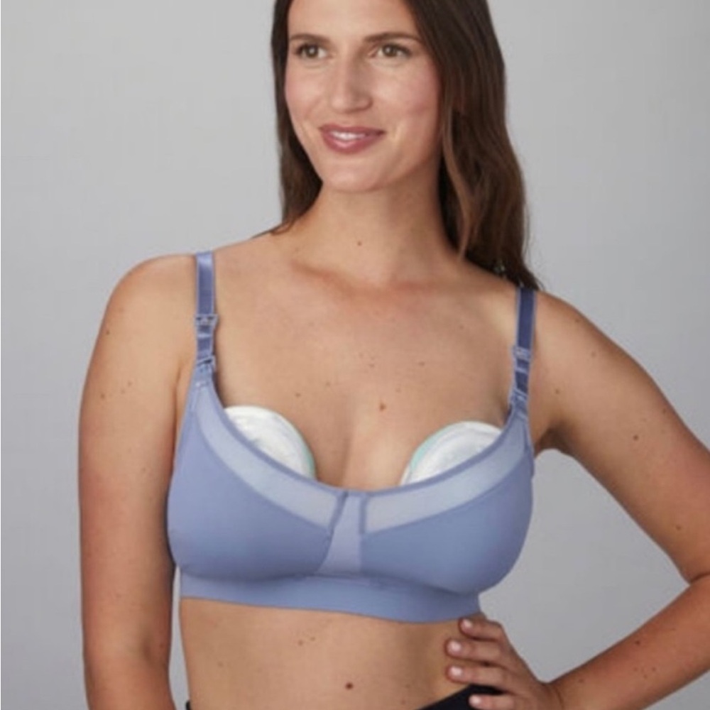 NWT Willow Dairy Fairy Daily Pumping Maternity/Nursing Bra Slate Blue Medium